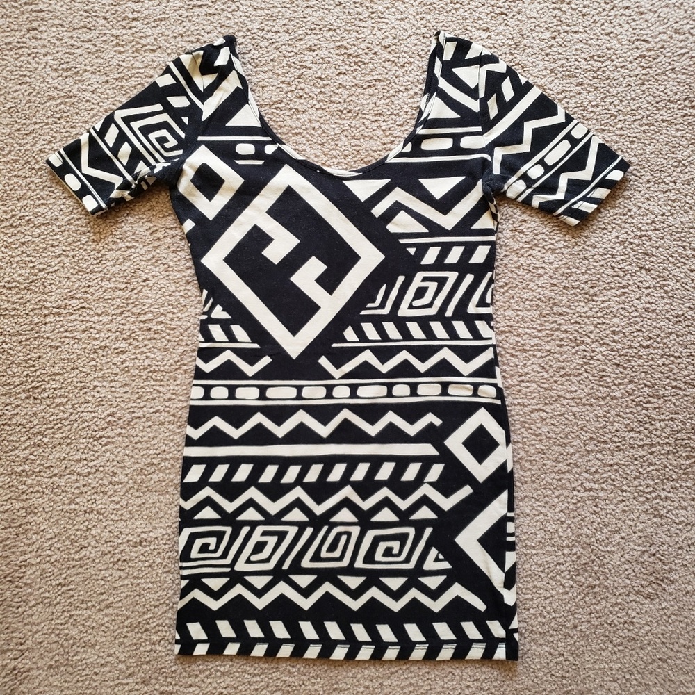 Cherish Tribal Print Bodycon Dress